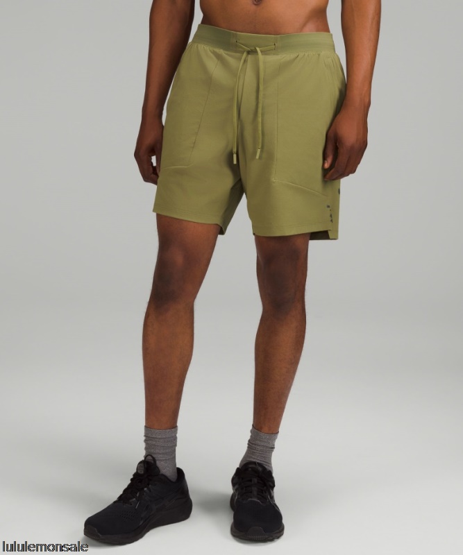 Lululemon Deutschland DELULU836 | Bronze Grün Lizenz Zum Zug Gefüttert Kurz 7